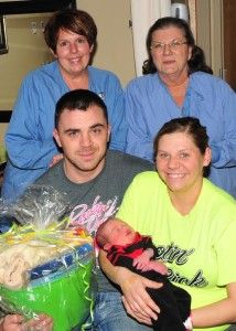 The Rabida family with two nurses of the Family Birth Center, Lisa Allen, RN, and Pat Harper, RN.