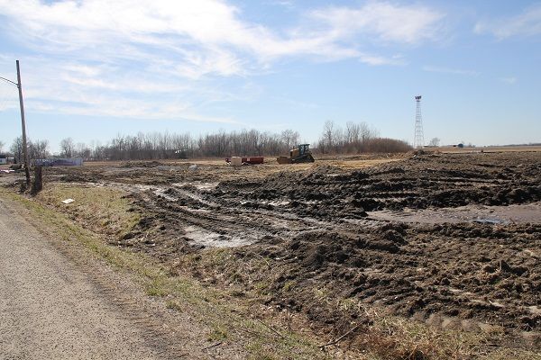 The development site of the 15 homes in Gillespie.