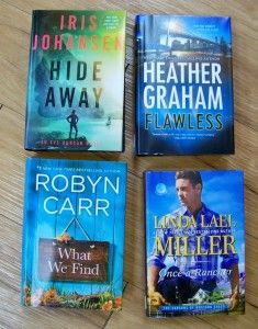 A few of the large print editions at Benld Library.