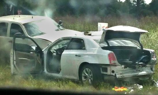 The suspect crashed his Chrysler 300c near the Mt. Olive/Benld overpass on I-55 along Route 138.